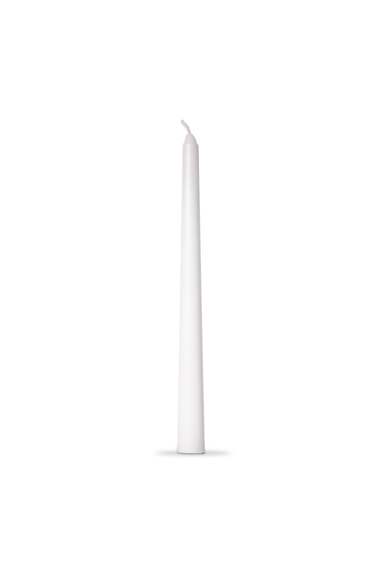 Color Studio Traditional Taper Unscented Candle Set of 4, Alternate, color, White