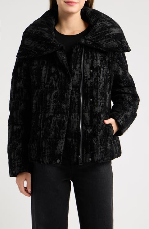 Snap Front Short Puffer Jacket