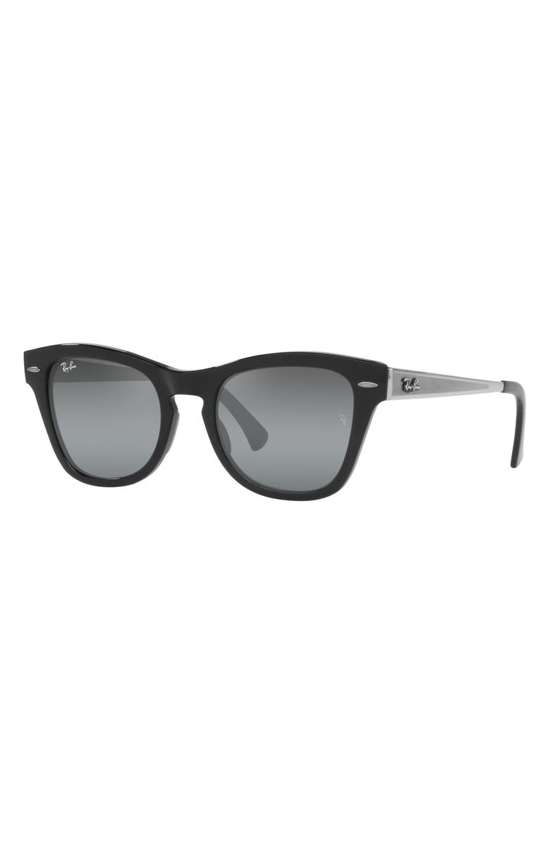 Ray-Ban 53mm Square Sunglasses, Alternate, color, Black