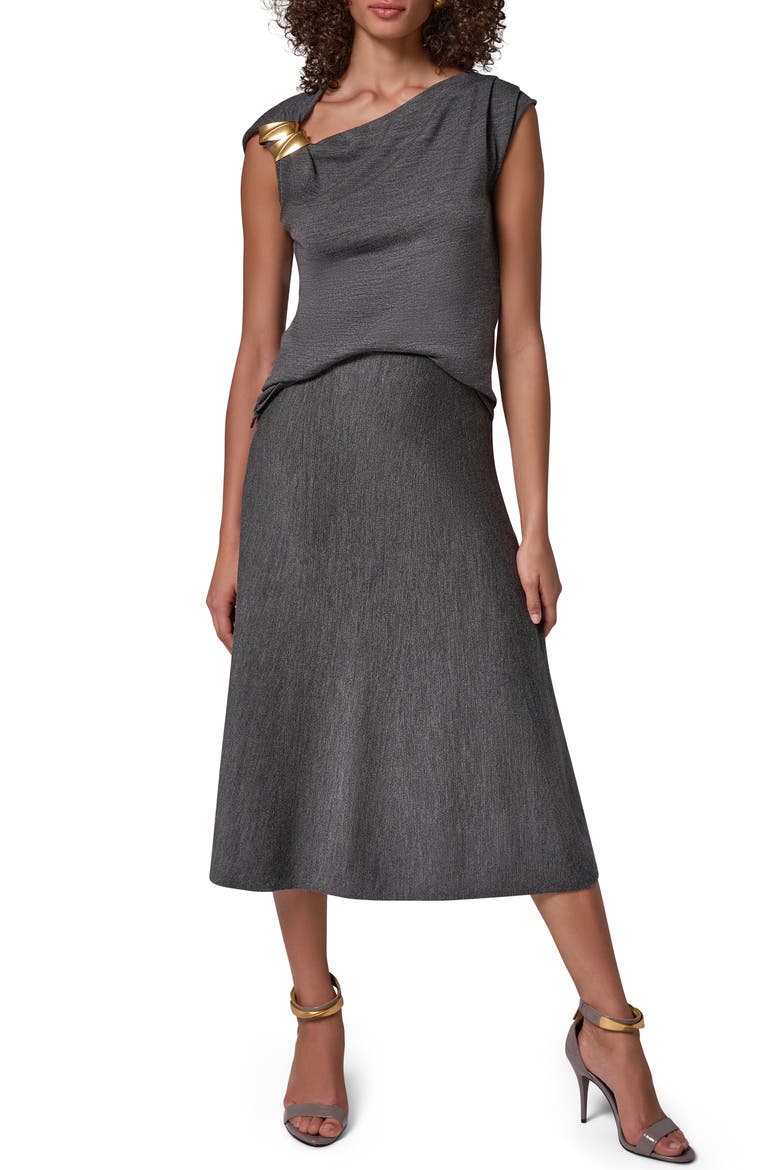 A-Line Midi Sweater Skirt, Alternate, color, HTHR CHAR