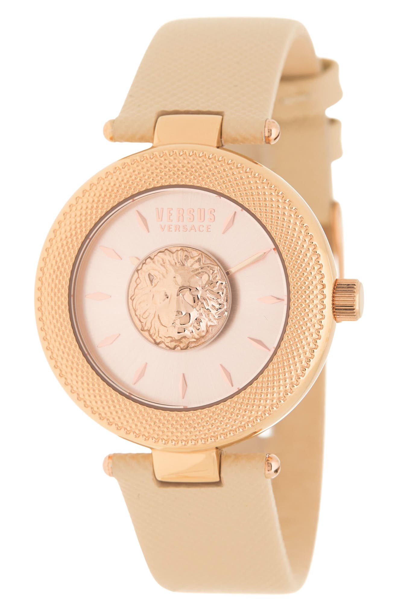 VERSUS Versace Brick Lane Leather Strap Watch, 36mm