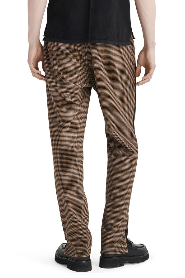 Zander Houndstooth Stretch Virgin Wool Pants, Alternate, color, BLKTAN