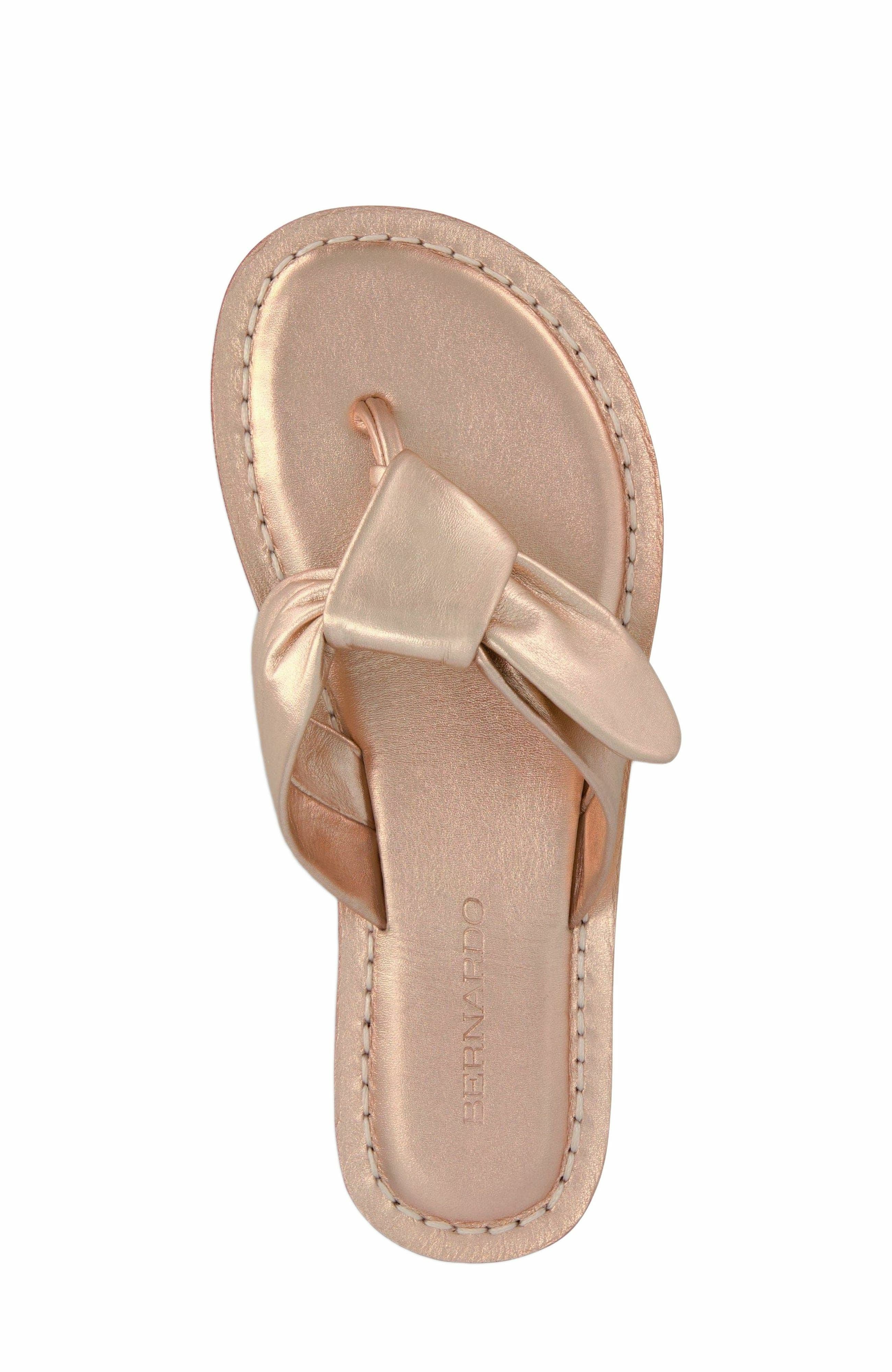 Bernardo Footwear Laia Thong Sandal, Alternate, color, Blush Metallic