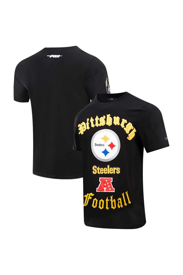Men's Pro Standard Black Pittsburgh Steelers Old English T-Shirt, Main, color, Black