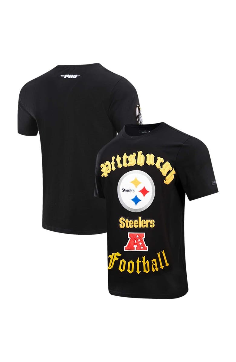 PRO STANDARD Men's Pro Standard Black Pittsburgh Steelers Old English T-Shirt, Main, color, Black