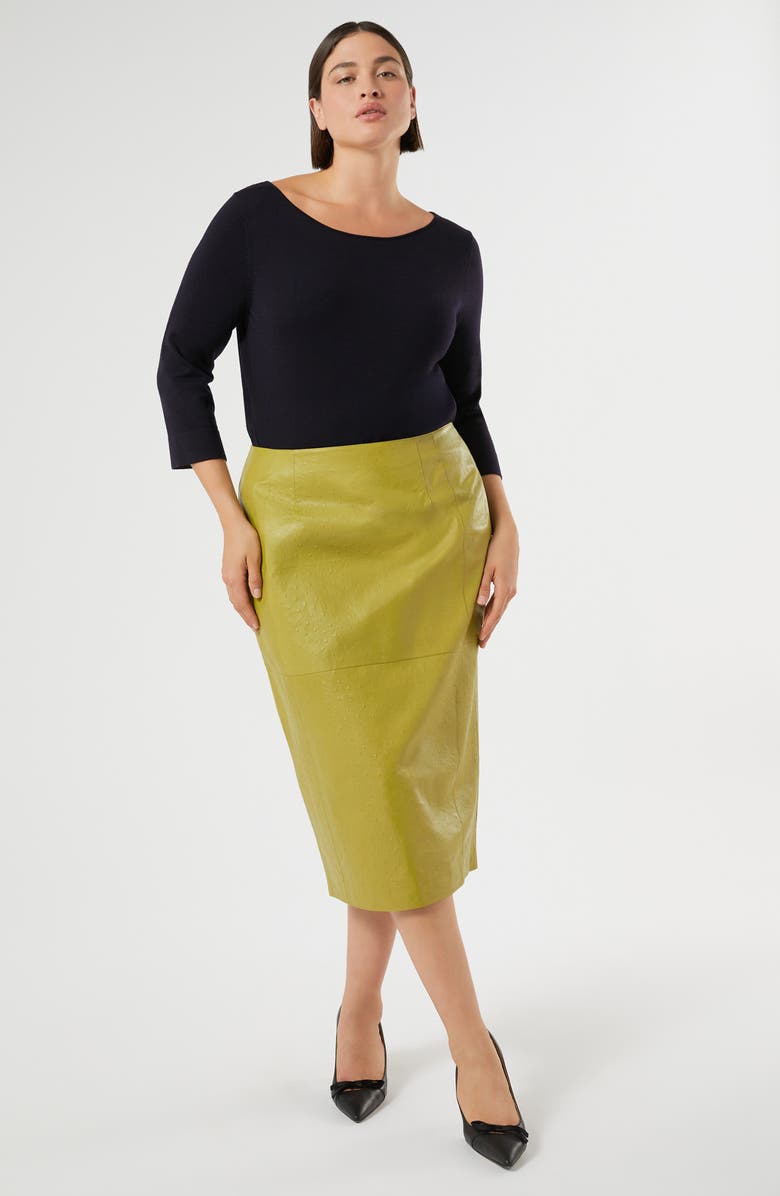 Marina Rinaldi Noca Virgin Wool Sweater, Alternate, color, Midnight Blue