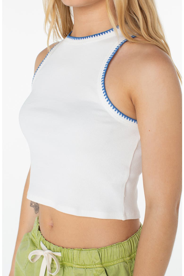 Meant to Be Whipstitch Trim Crop Tank, Alternate, color, SNOW WHITE SOLID