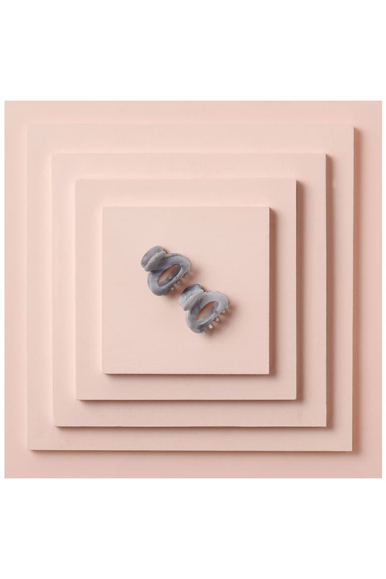 Set of 2 Assorted Marbled Petite Claw Clips, Alternate, color, NO COLOR