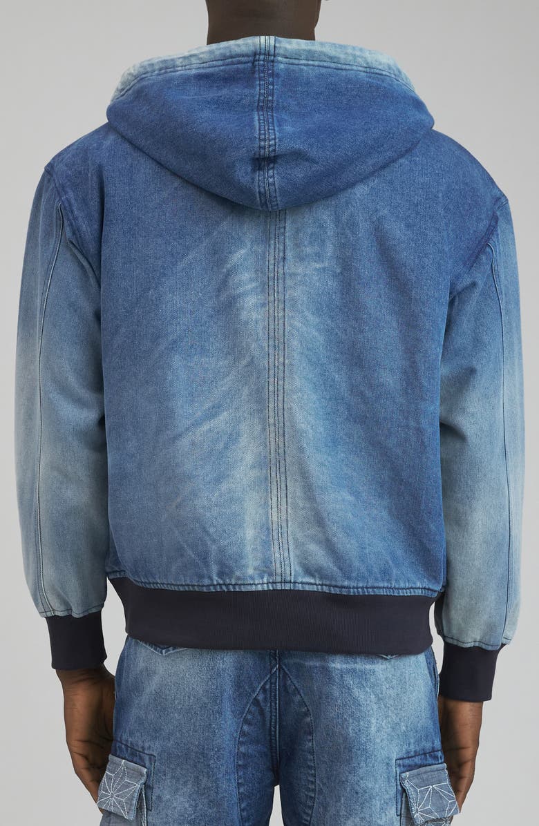 PRPS Kobe Denim Zip Hoodie, Alternate, color, 