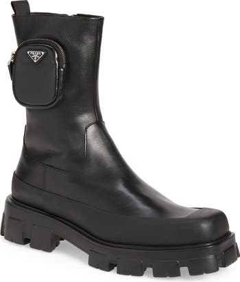 Prada Monolith Chelsea Boot with Pouch (Men) | Nordstrom Prada Monolith Chelsea Boot with Pouch (Men) | Nordstrom