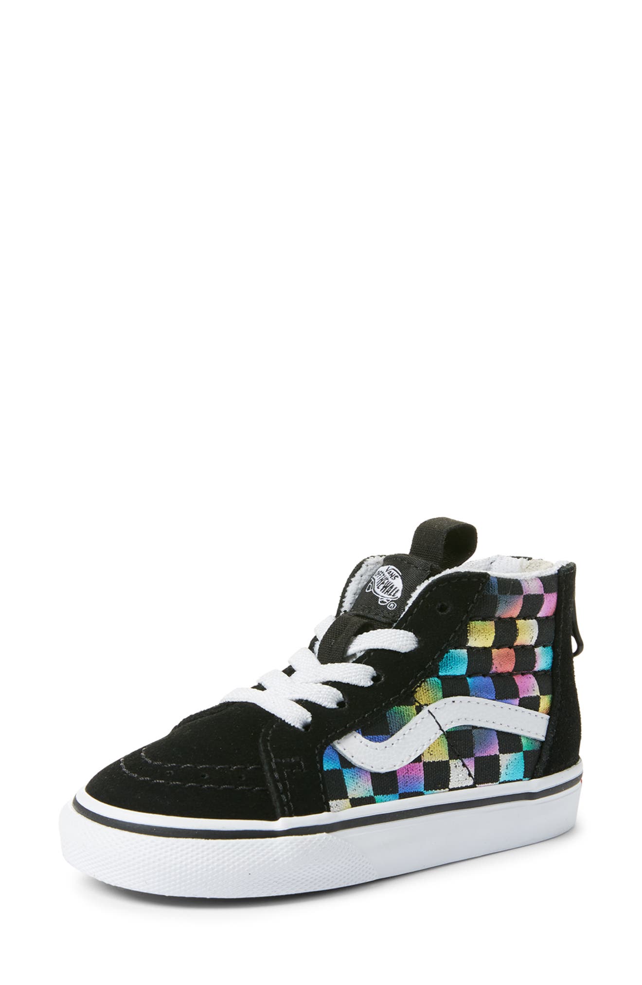 Vans SK8-Hi Zip Iridescent Check Sneaker, Main, color, 