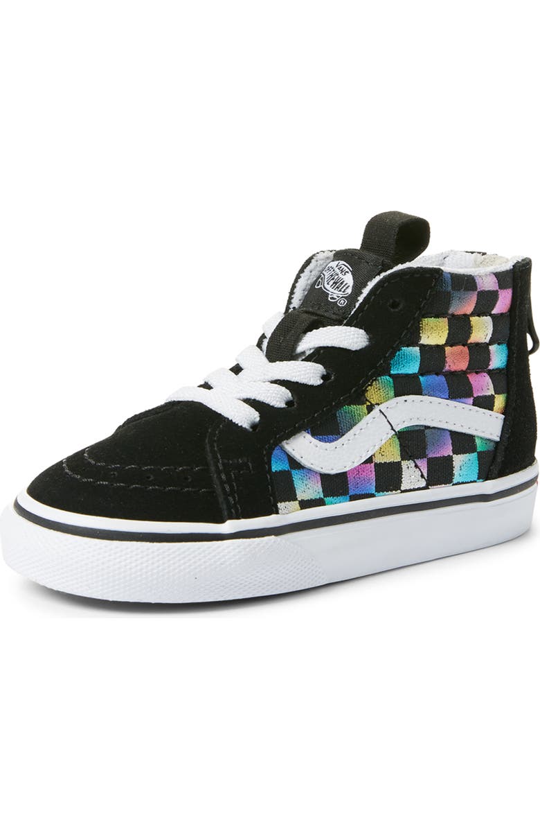 Vans SK8-Hi Zip Iridescent Check Sneaker, Main, color,