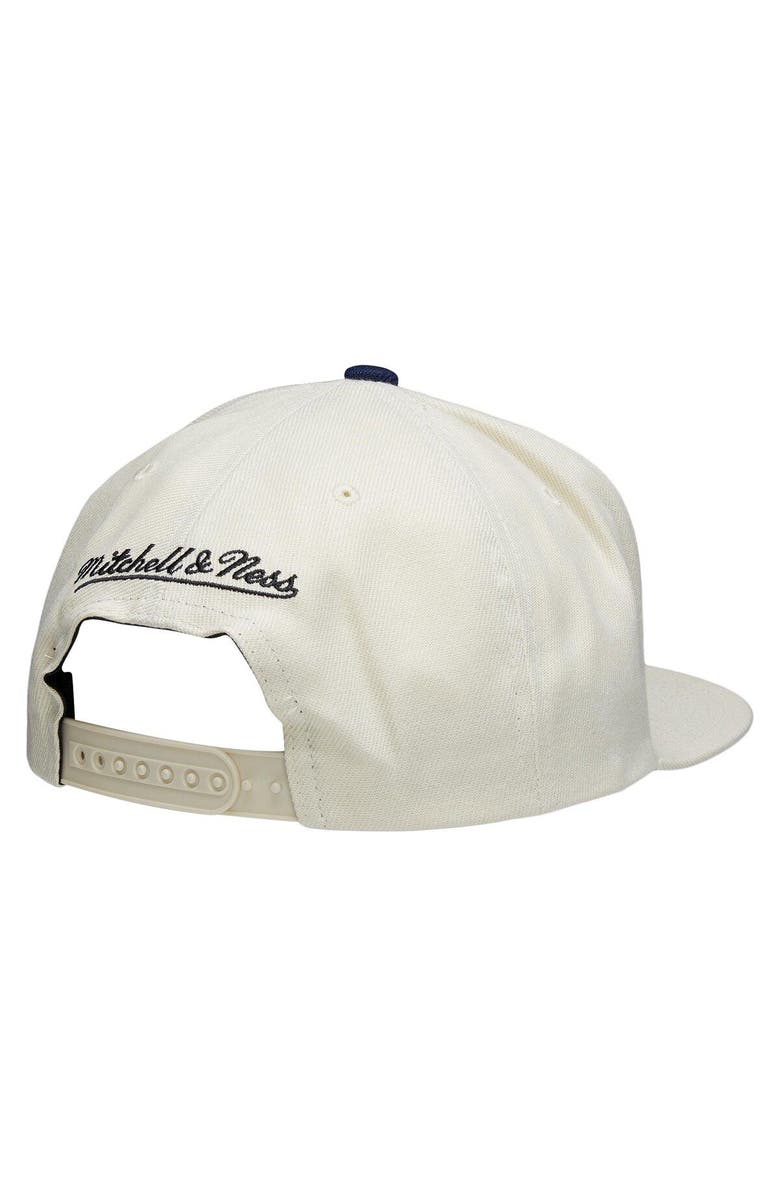 Mitchell & Ness Men's Mitchell & Ness Cream Indiana Pacers Hardwood Classics Snapback Adjustable Hat, Alternate, color, 