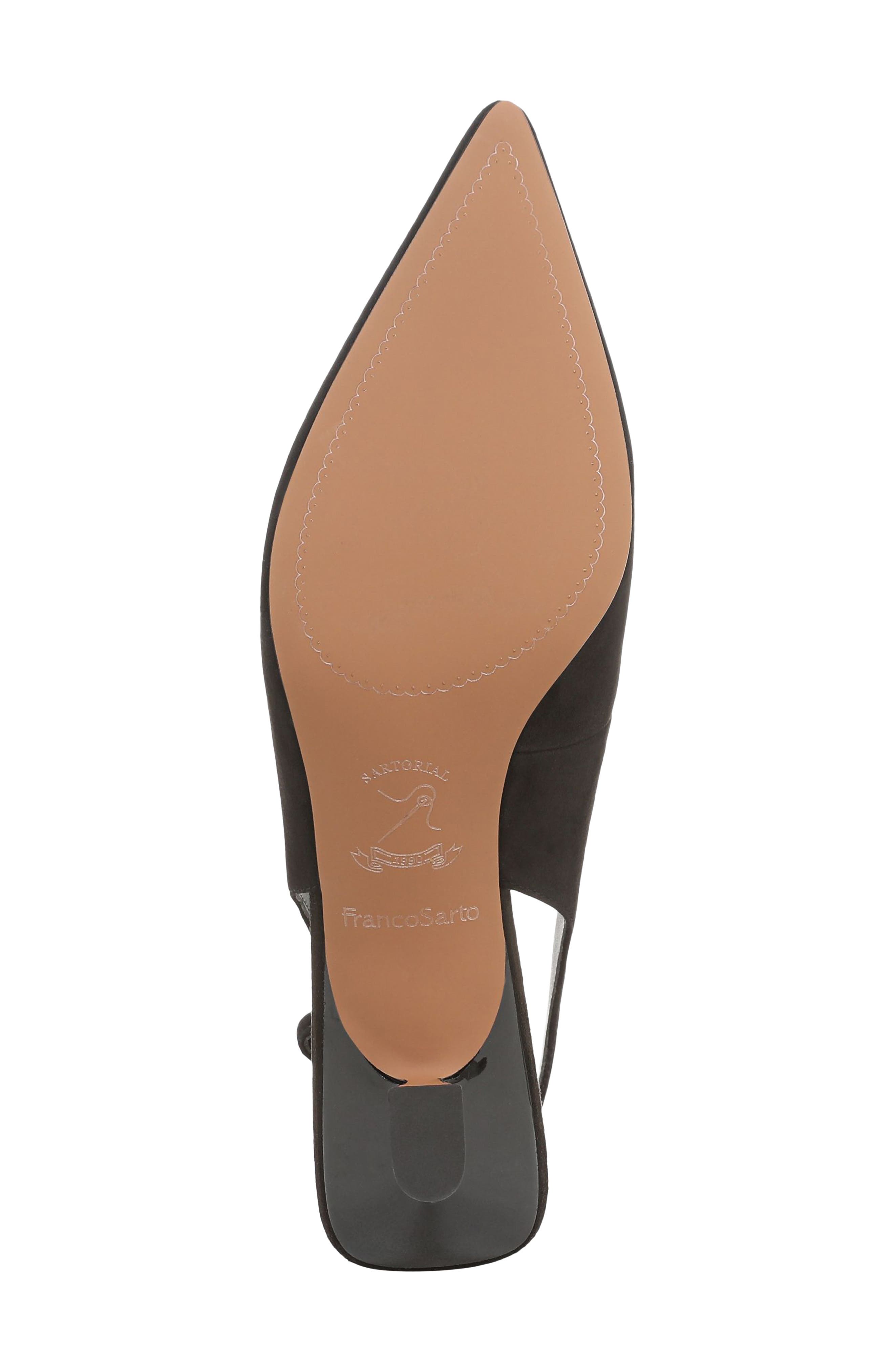 Franco Sarto Jaden Pointed Toe Slingback Pump, Alternate, color, Black