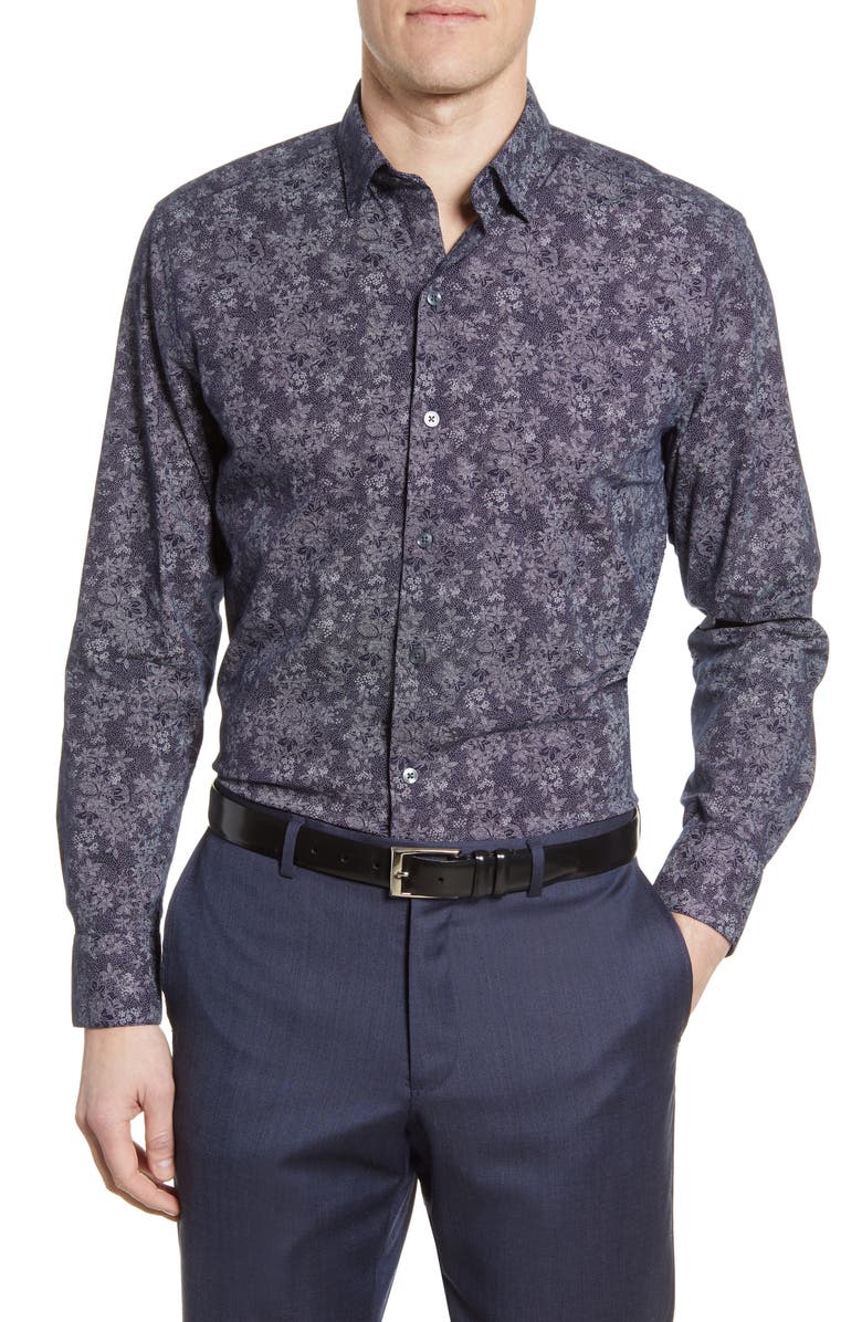 Robert Barakett Welpren Floral Button-Up Shirt, Main, color,