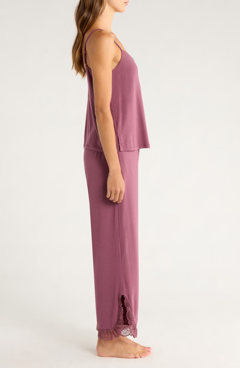 Nordstrom Moonlight Eco Lace Trim Pajamas, Alternate, color, Purple Serum