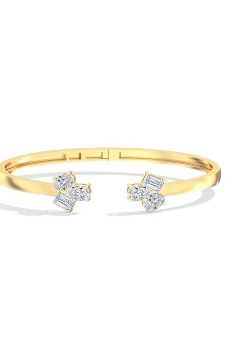 Multi Shape Cluster Cuff Lab Diamond in 14K Gold