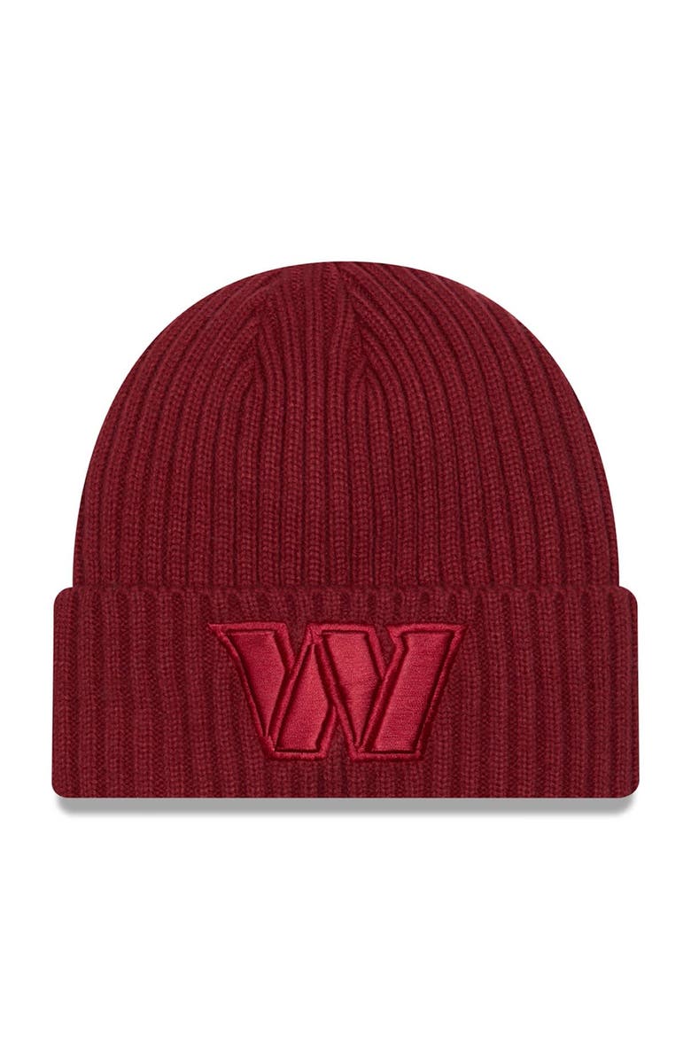 New Era Men's New Era  Cardinal Washington Commanders Color Pack Cuffed Knit Hat, Main, color, 