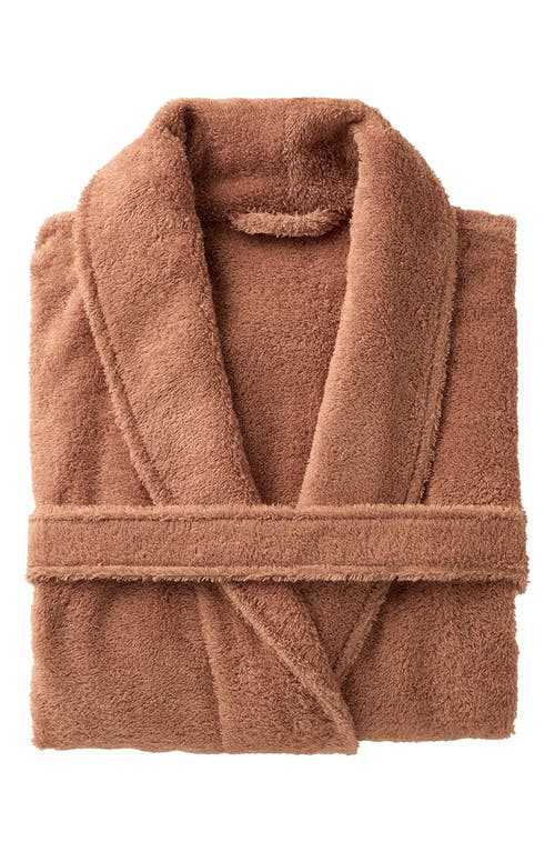 Coyuchi Gender Inclusive Cloud Loom™ Organic Cotton Robe In Brown