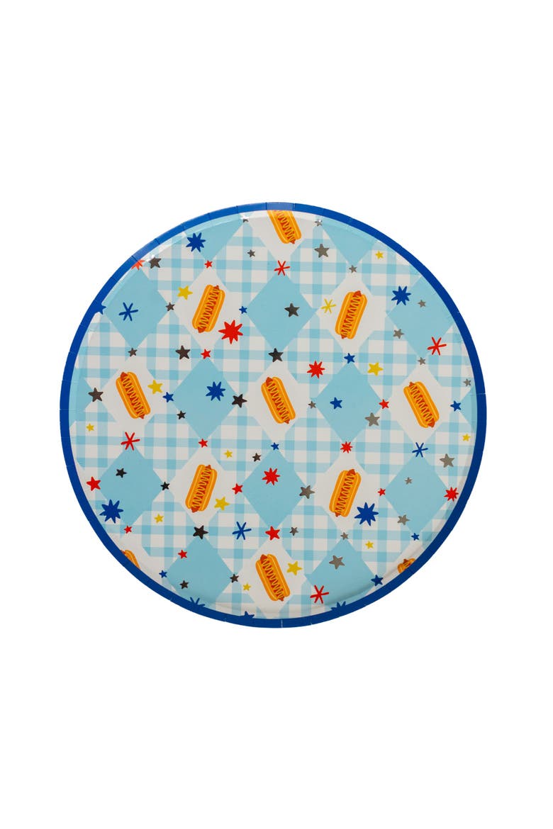 Patriotic Hot Dog Dinner Plates, Main, color, Assorted Pre-Pack