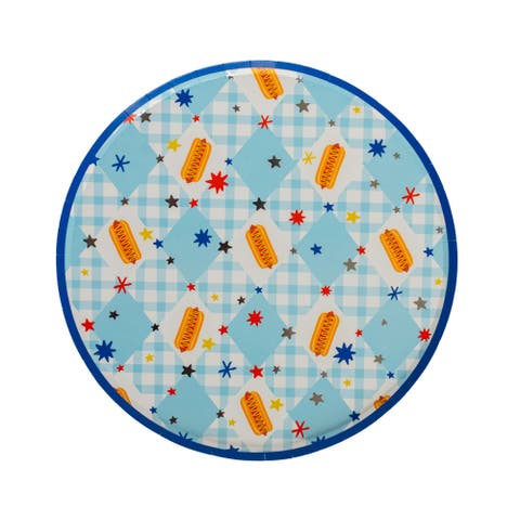 4th of July Patriotic Hot Dog Dinner Plates