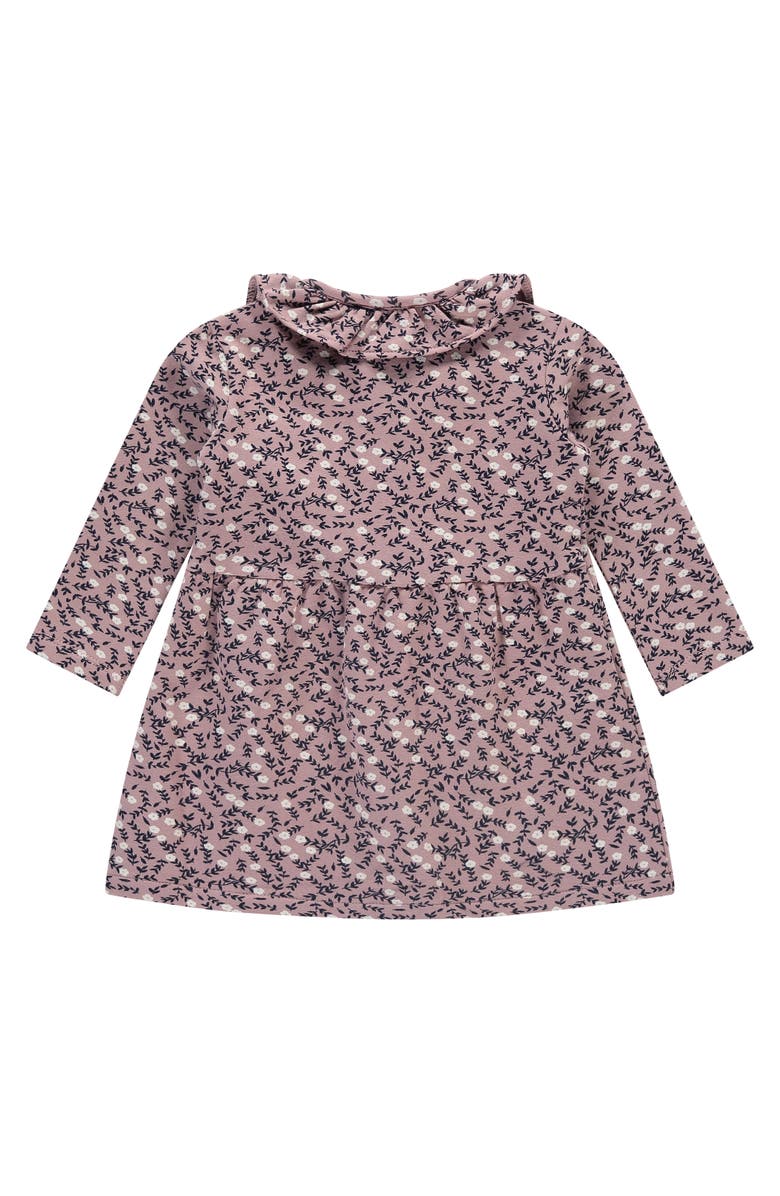 BABYFACE Allover Floral Print Long Sleeve Dress, Alternate, color, Rosewood