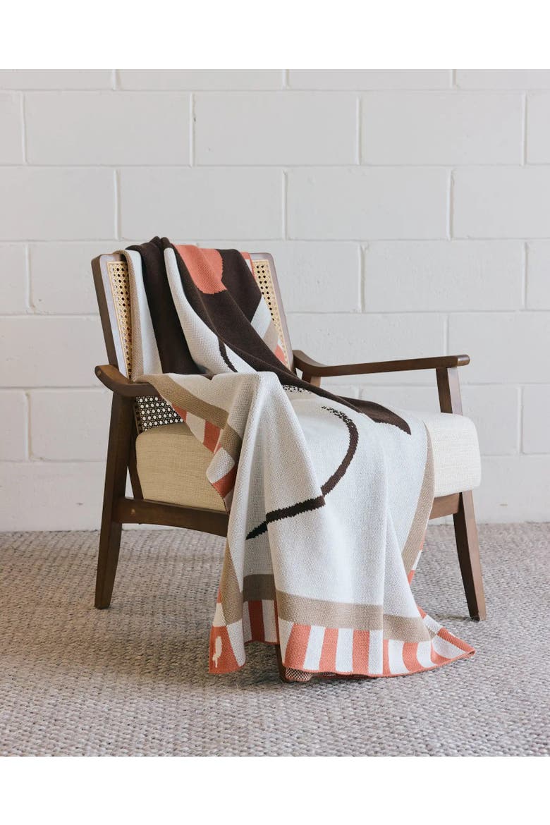 Lovebirds Knit Throw Blanket, Alternate, color, Dusk