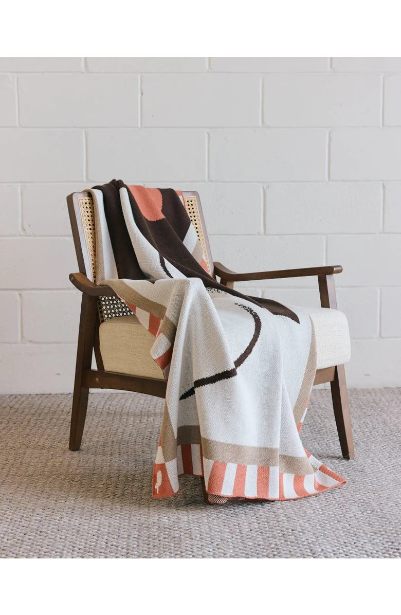 Biquette Lovebirds Knit Throw Blanket, Alternate, color, Dusk