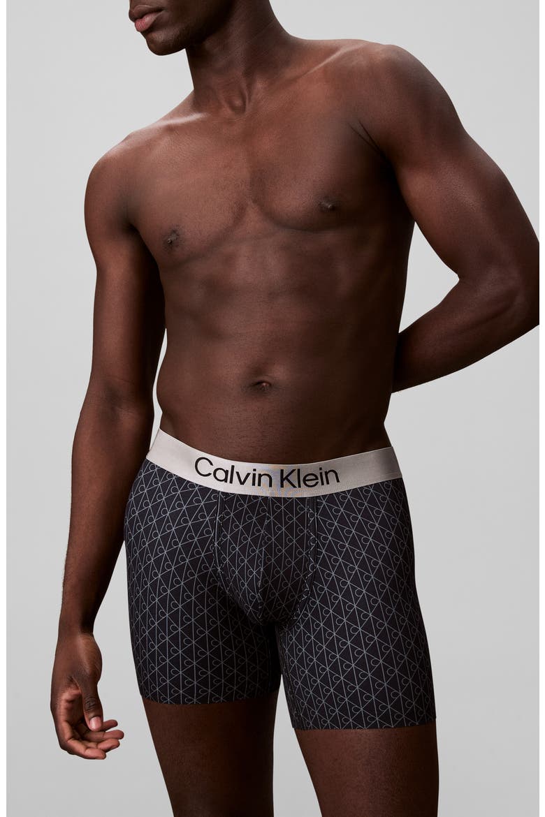 Brushed Microfiber Jersey Boxer Briefs, Main, color, BLACK/ ASHFORD GRAY