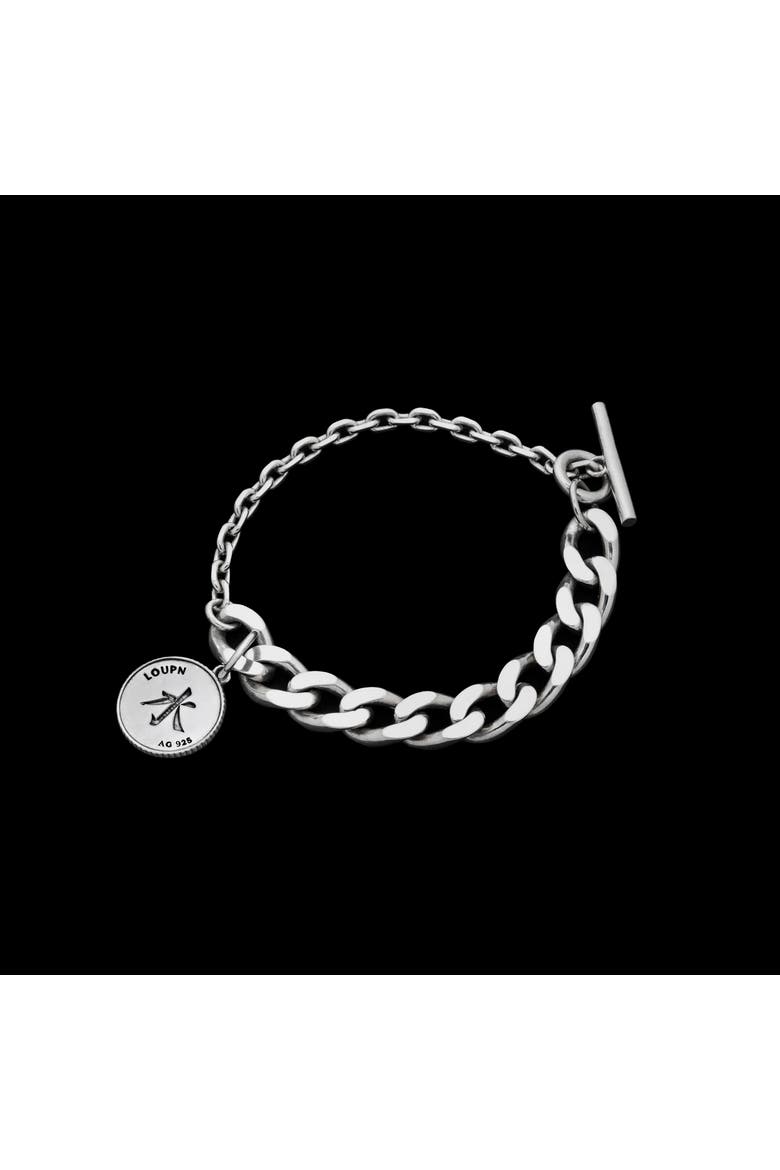 BH x LP Be Water Coin Bracelet, Alternate, color, Silver