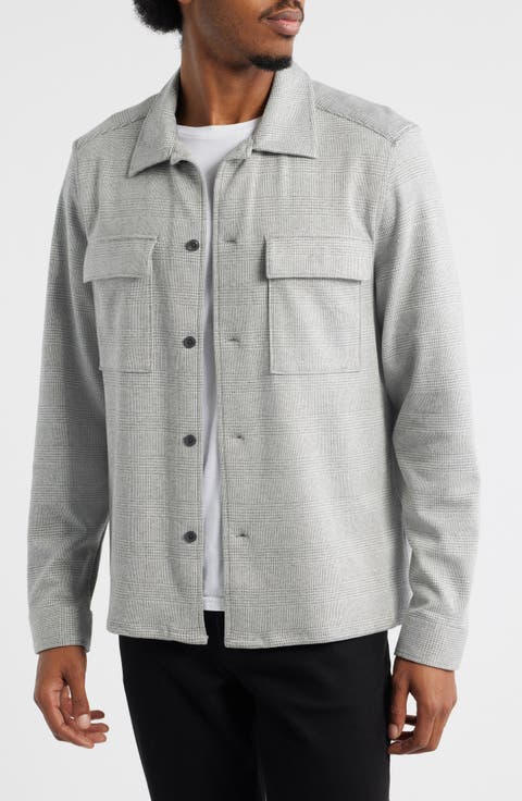 Laroy Grey Glen Check Button-Up Overshirt