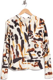 A.L.C. Georgia Long Sleeve Satin Top