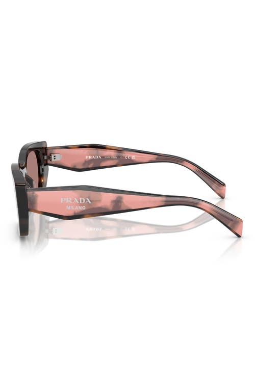 Prada 53mm Pillow Square Polarized Sunglasses In Light Brown