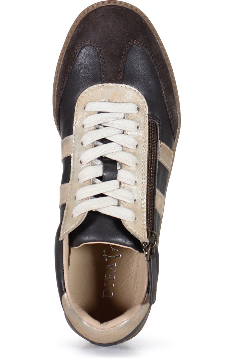 Diba True TO PAZ Lace Up Leather Sneaker, Alternate, color, Dark Brown/Gold