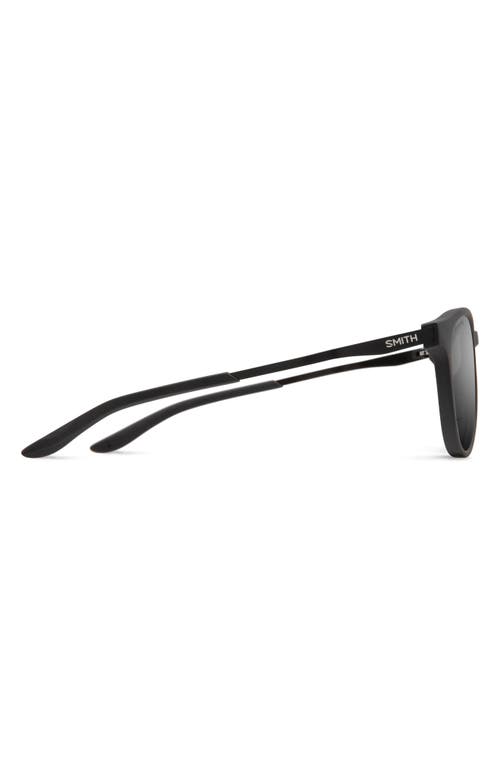 Smith Wander 55mm Chromapop™ Polarized Round Sunglasses In Black