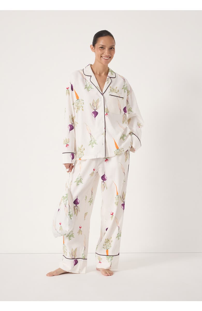 Hush Long Sleeve Brushed Cotton Pyjamas, Main, color, Purple Mix