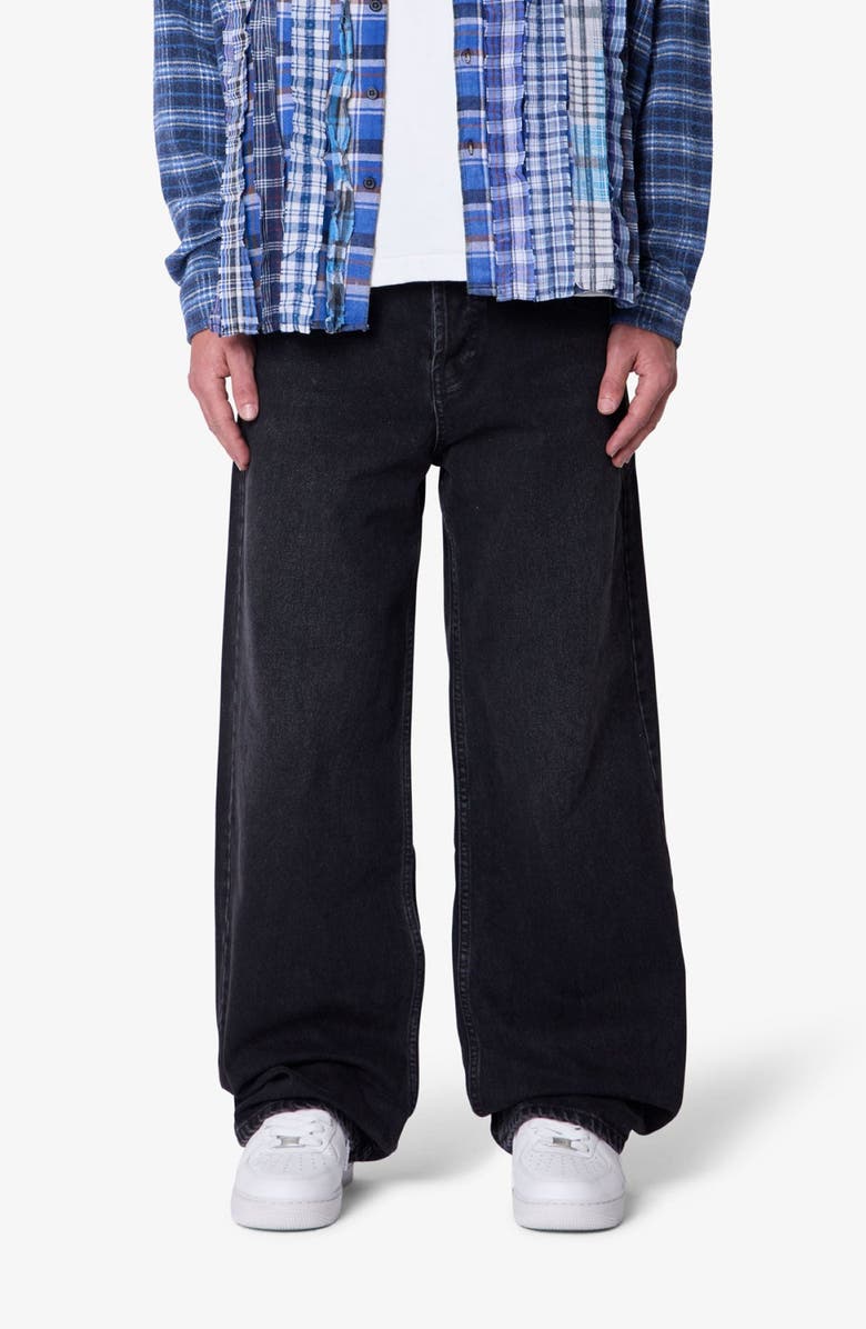 mnml Baggy Denim Jeans, Main, color, Stone Wash Black