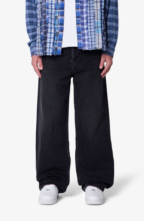 Baggy Denim Jeans (Stone Wash Black)