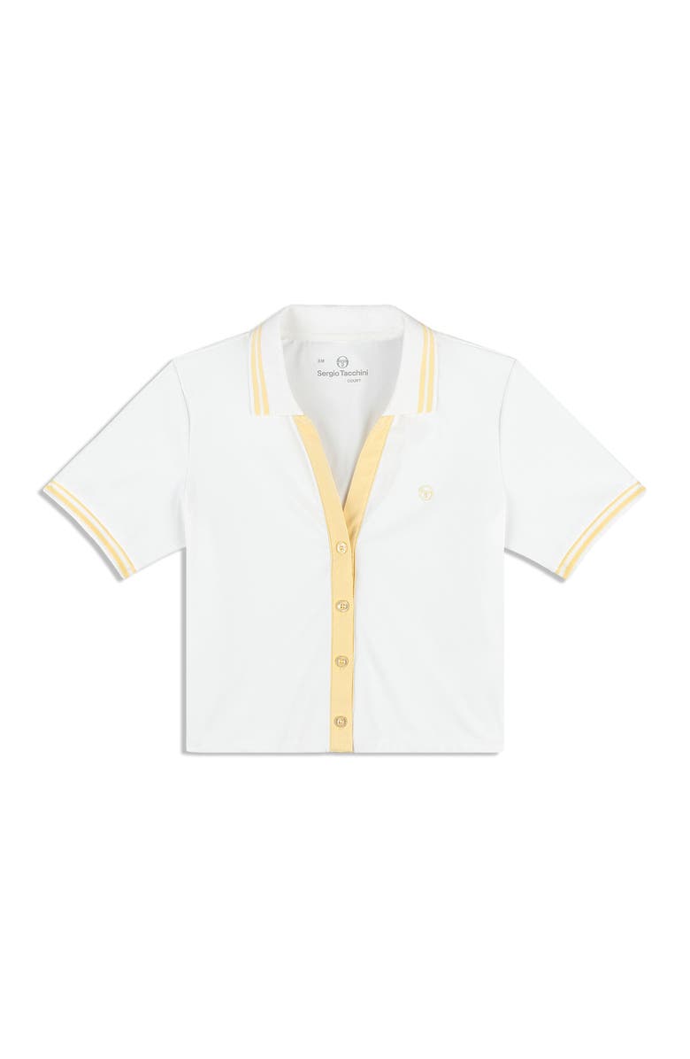 Sergio Tacchini Idalia Cropped Polo, Alternate, color, Brilliant White