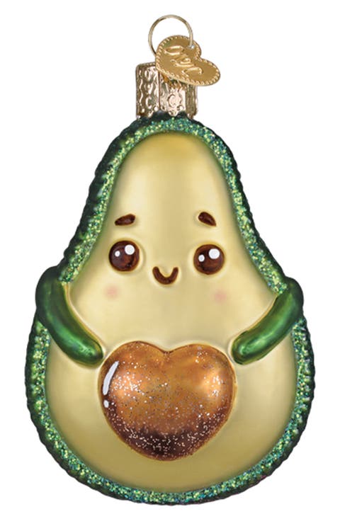 Happy Avocado Christmas Ornament