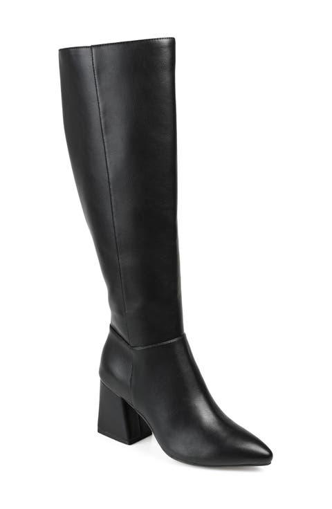 Landree Vegan Leather Block Heel Boot (Women)
