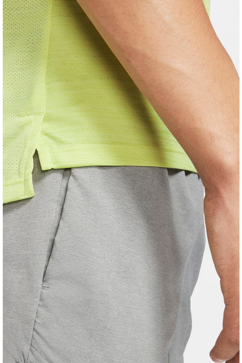 Miler Dri-FIT Running T-Shirt, Alternate, color, LIMELIGHT/ HEATHER/ SILVER