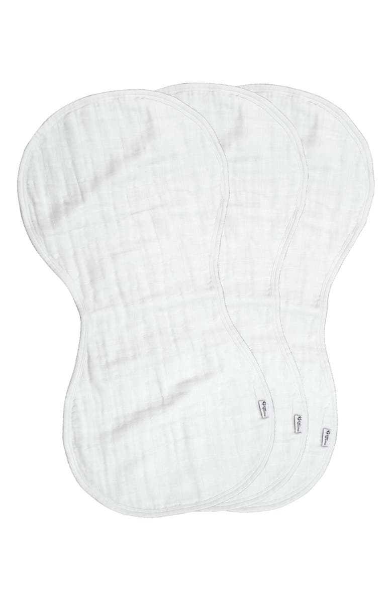 Green Sprouts 3-Pack Organic Cotton Muslin Burp Cloths, Main, color, White