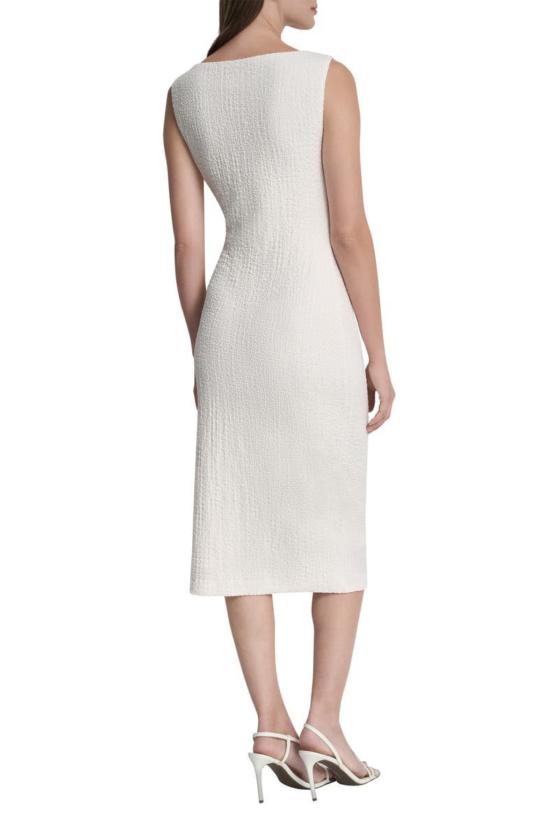 Side Knot Sheath Midi Dress, Alternate, color, COCONUT
