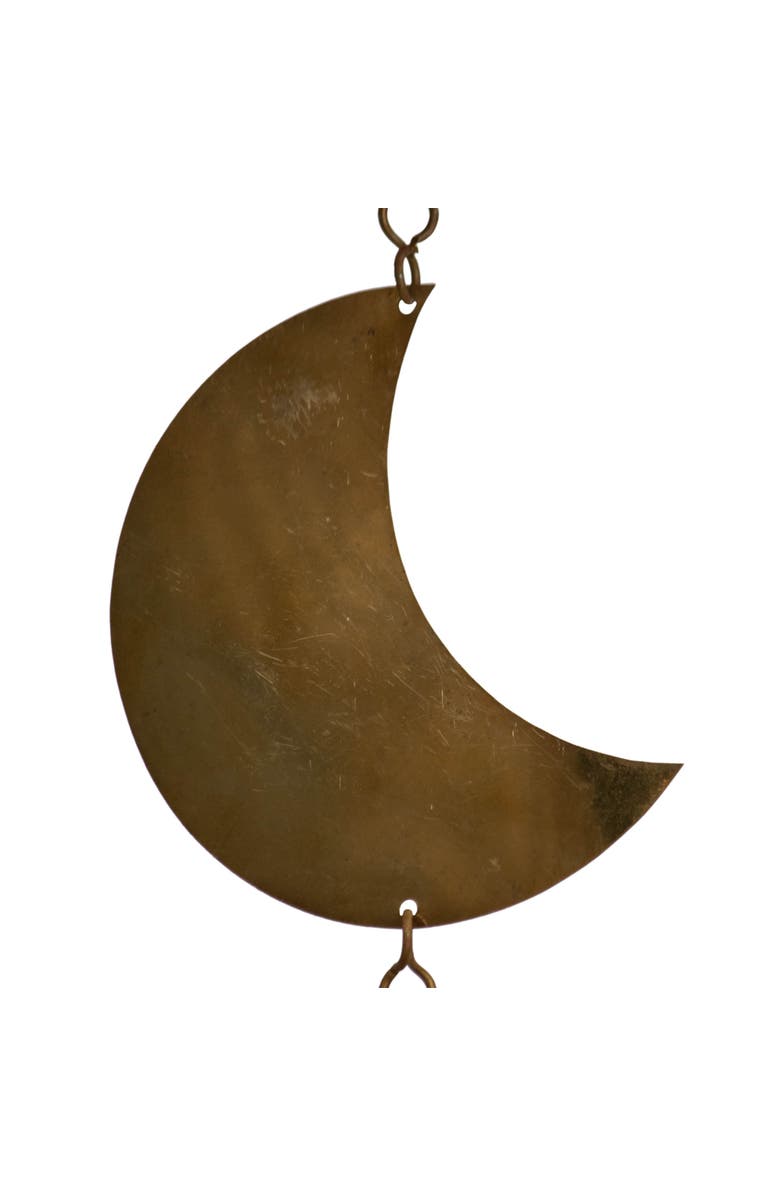 Foreside Home and Garden Moon Brass Terracotta & Metal Wall Hanging, Alternate, color, Brown