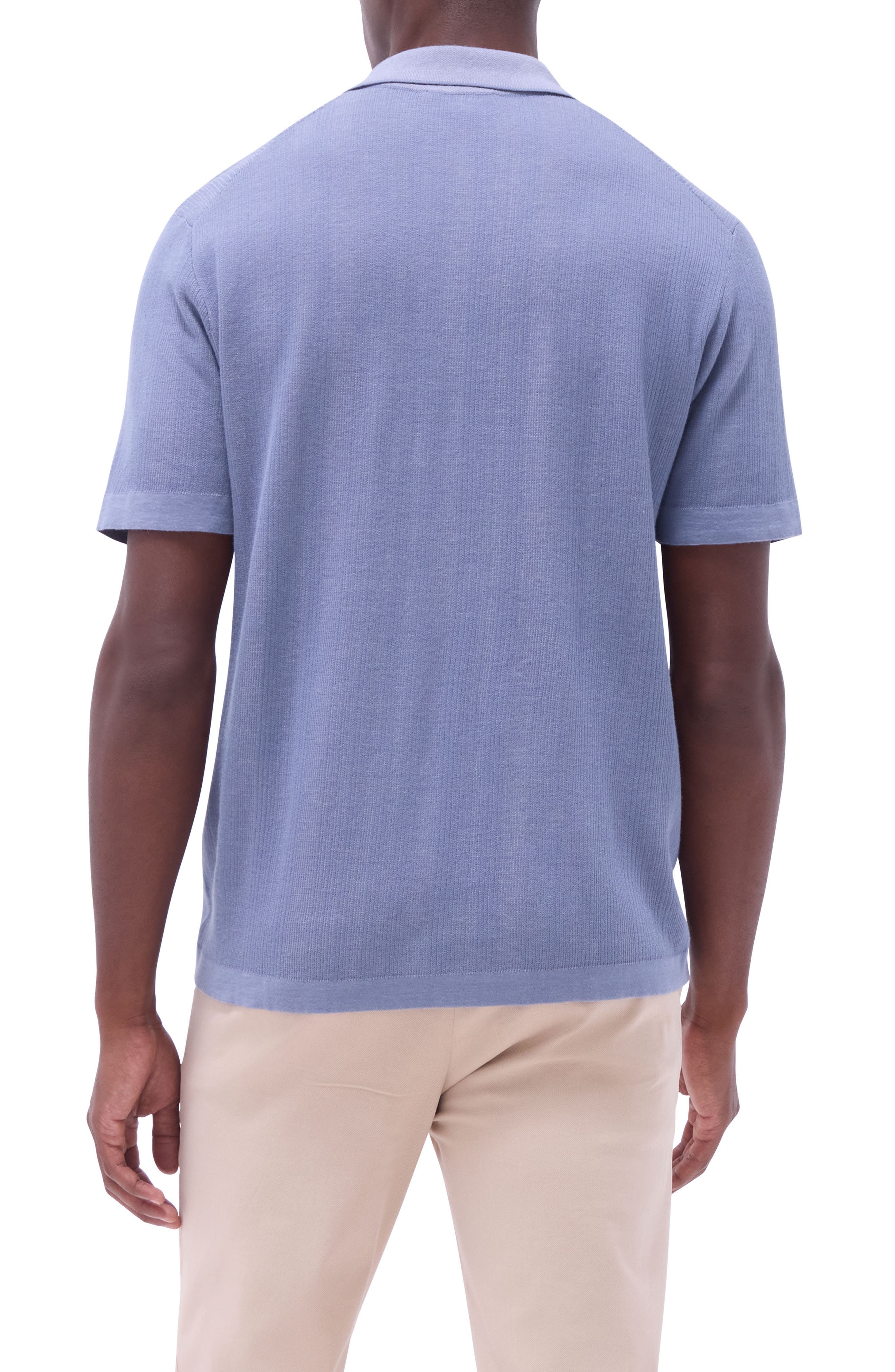 Johnny Collar Ribbed Cotton & Silk Polo Sweater - image 4