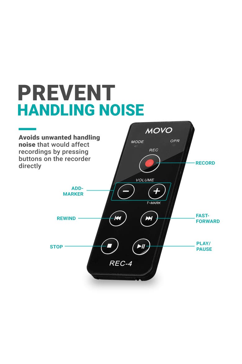 REC-4 Wired Remote Control for Zoom H2n, H4n Pro, H5 & H6 Portable Digital Handy Recorders, Alternate, color, Black