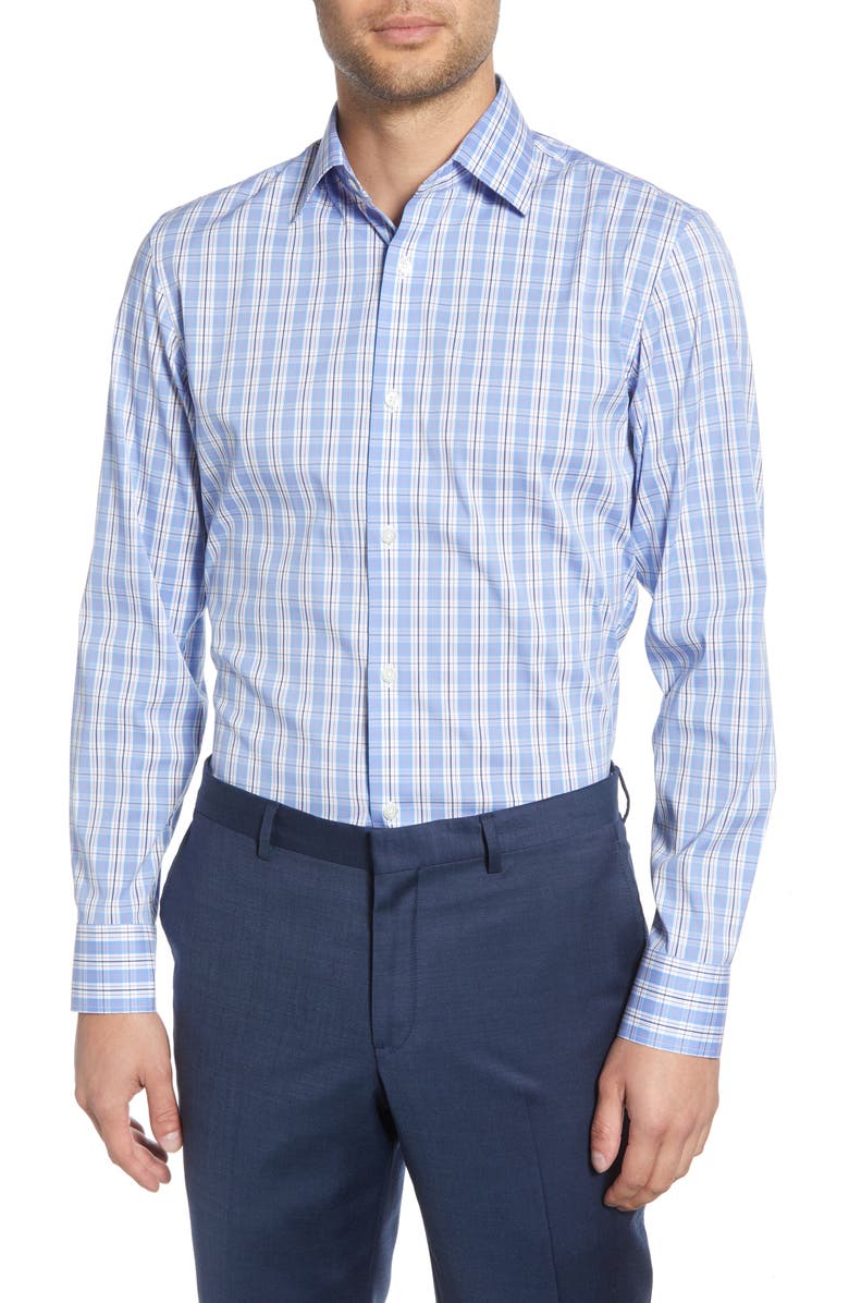Bonobos Tripui Slim Fit Stretch Plaid Dress Shirt, Main, color, 
