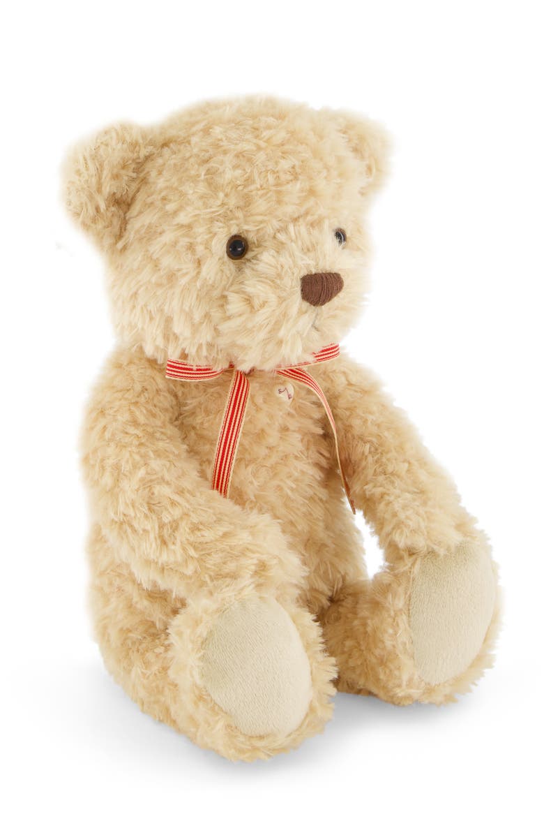 Snuggle Bunnies Stuffed Animal Arthur Bear with red ribbon bow, Alternate, color, Red Stripe Ribbon Bow