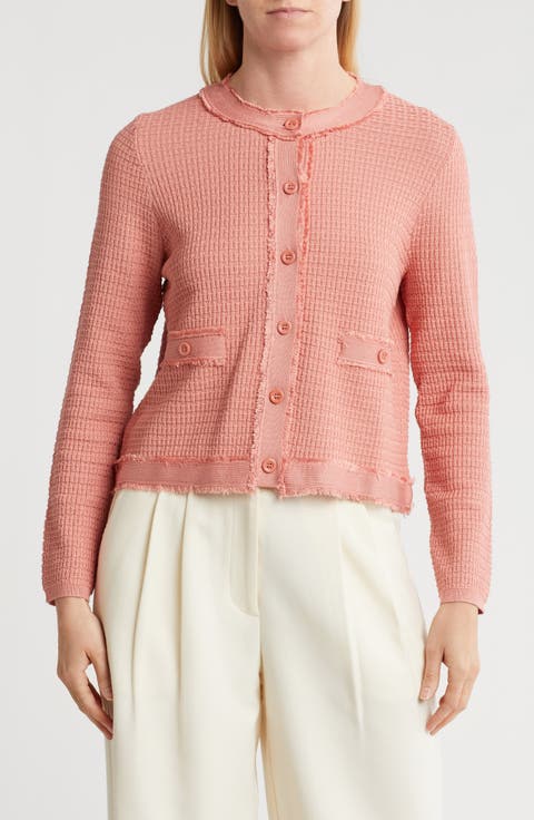 Fray Trim Cardigan
